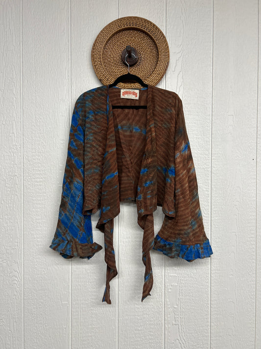 Crepe Sari Zeppelin Crop Shrug 0426 189