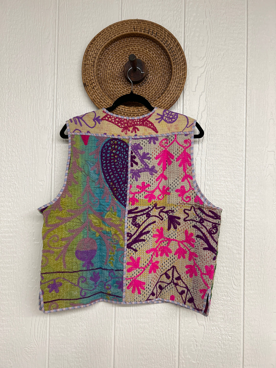 Vintage Kantha Suzani Gilet Vest 1124 029