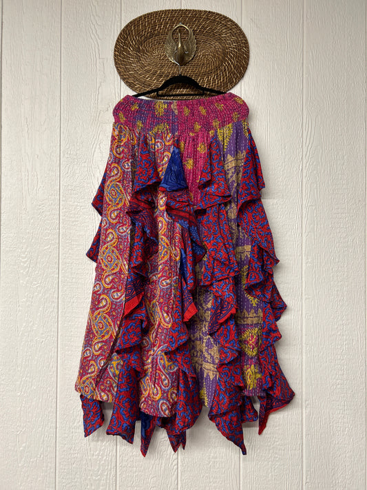 Pareo Kantha Willow Maxi Skirt 0826 246