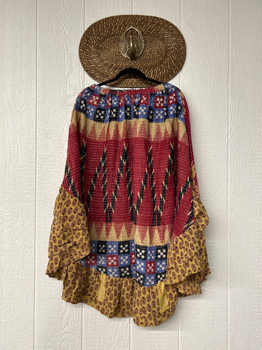Pareo Kantha Wild Rose Skirt 0426 207