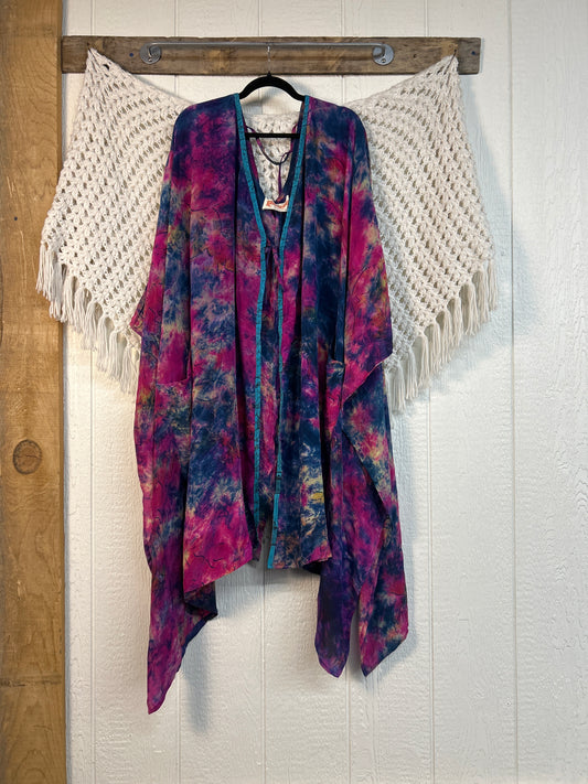 Crepe Sari Orchid Kimono 0626 242