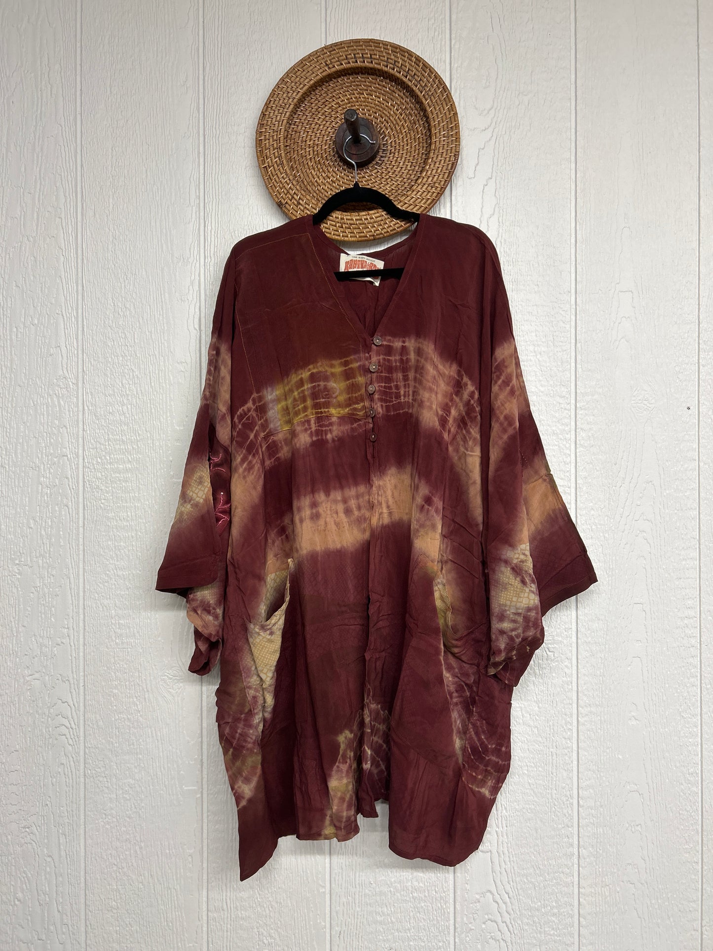 Aura Edit Crepe Sari Gaia Split Tunic 0726 020