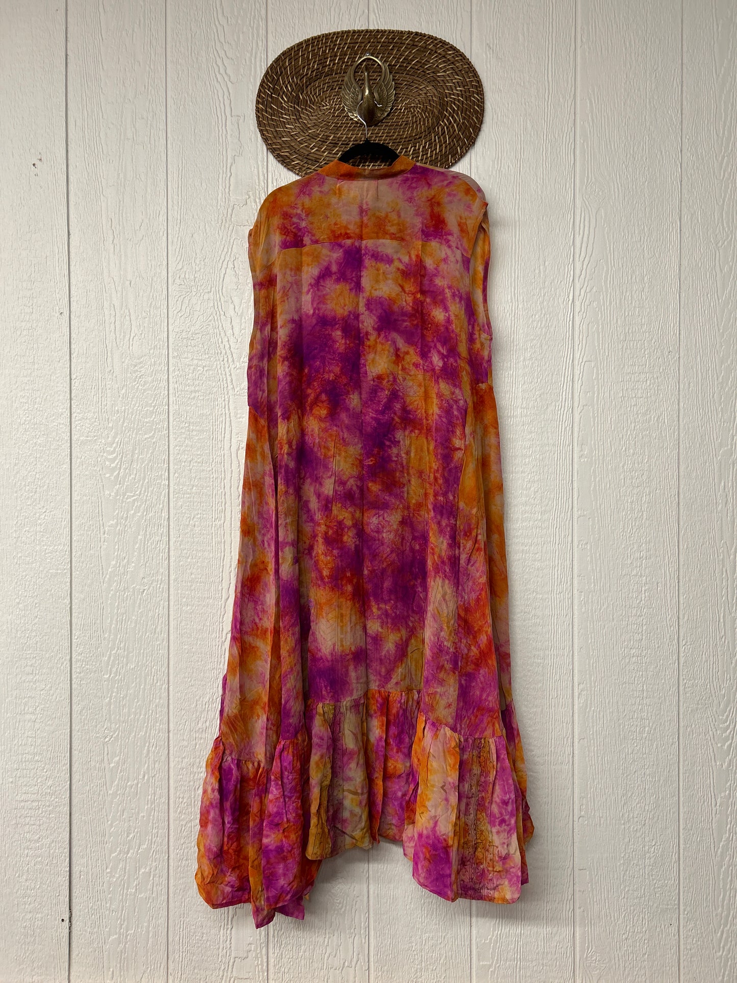 Crepe Sari Summer Dahlia Duster 0726 058