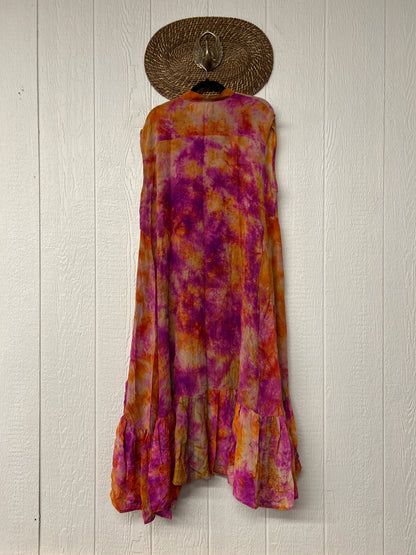 Crepe Sari Summer Dahlia Duster 0726 058