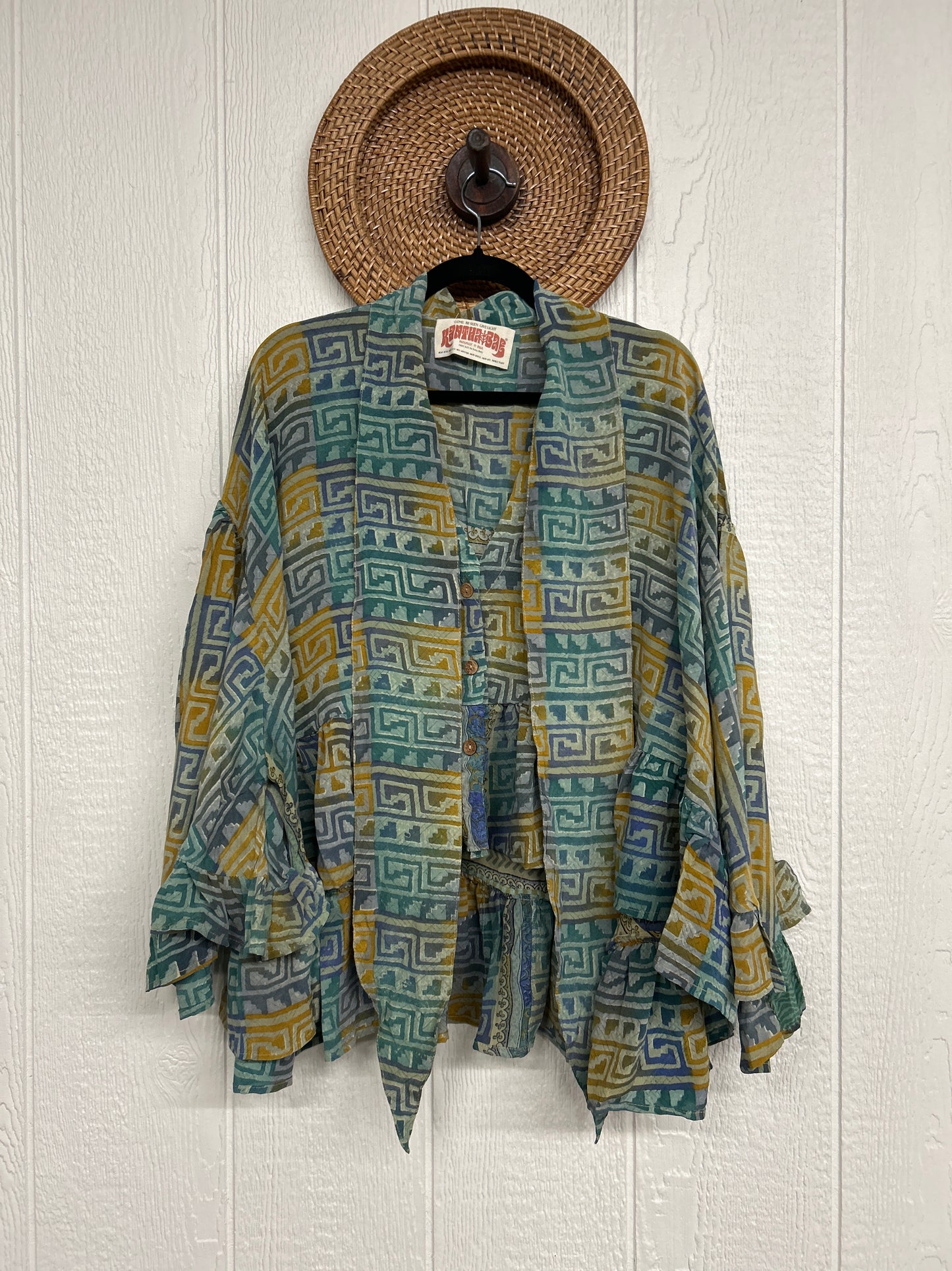 Crepe Sari Wild Rose Top 1225 088