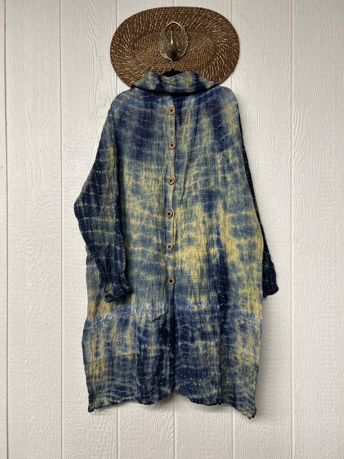 Aura Edit Koverlet Button Down Trench Coat 1026 035