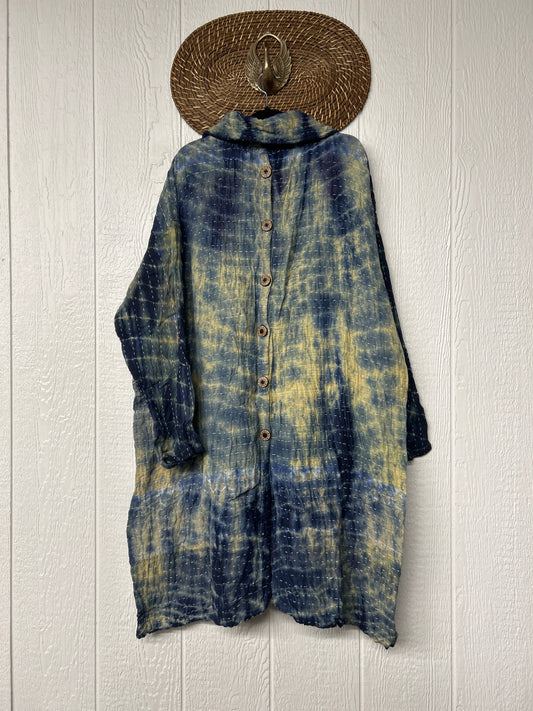 Aura Edit Koverlet Button Down Trench Coat 1026 035