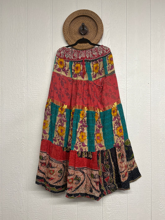 Pareo Kantha Lotus Maxi Skirt 0826 079