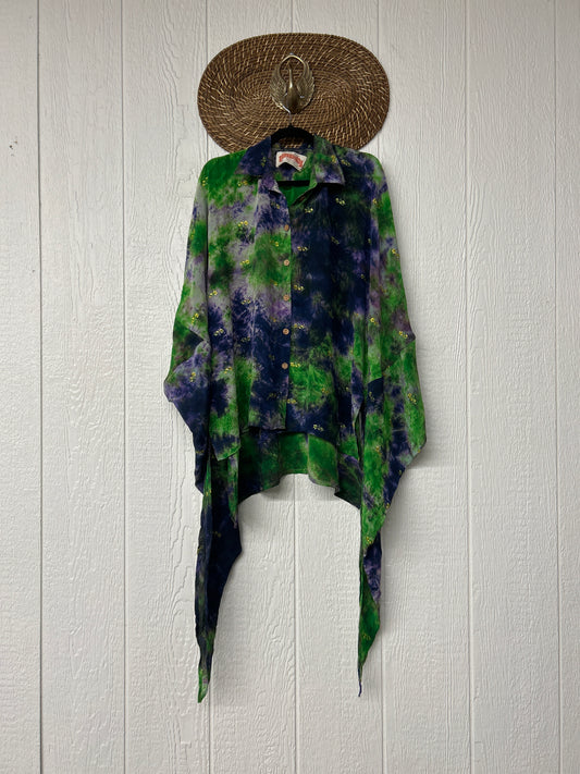 Crepe Sari Summer Nirvana Button Down 0626 028