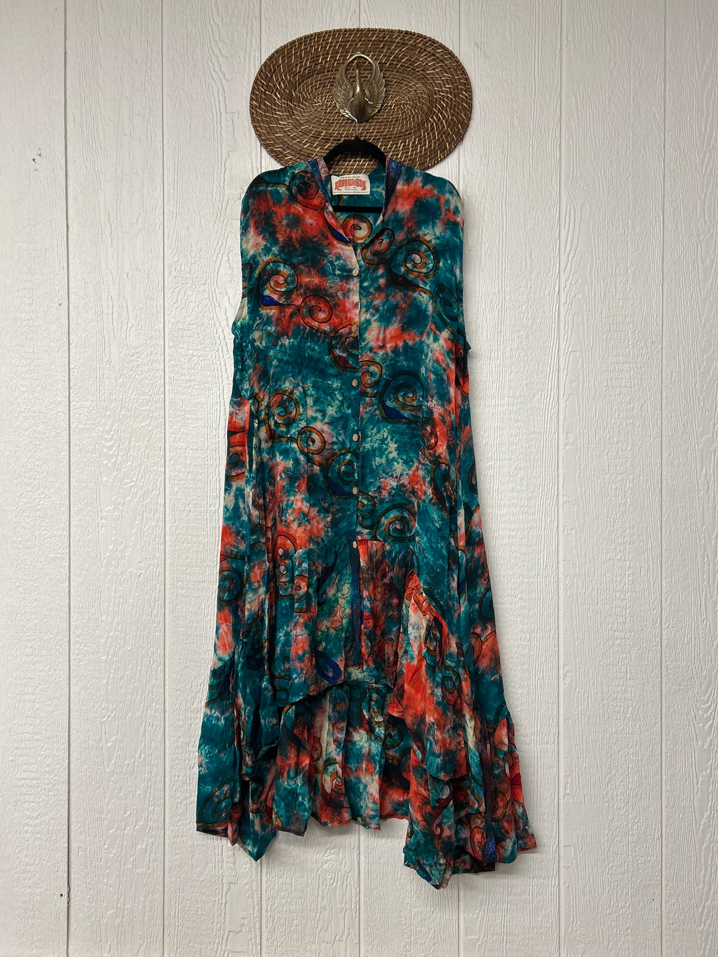 Crepe Sari Summer Dahlia Duster 0726 032
