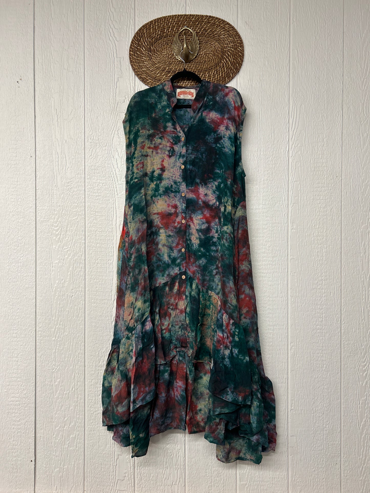 Crepe Sari Summer Dahlia Duster 0726 104