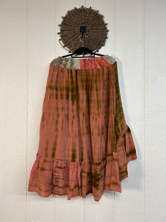 Crepe Sari Dahlia Skirt 1026 215