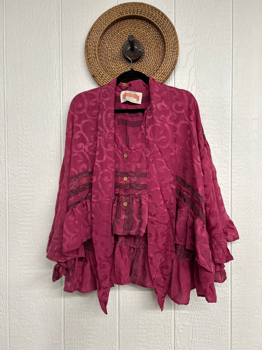 Crepe Sari Wild Rose Top 1225 029