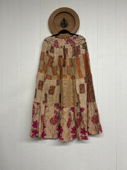 Pareo Kantha Lotus Maxi Skirt 0826 041