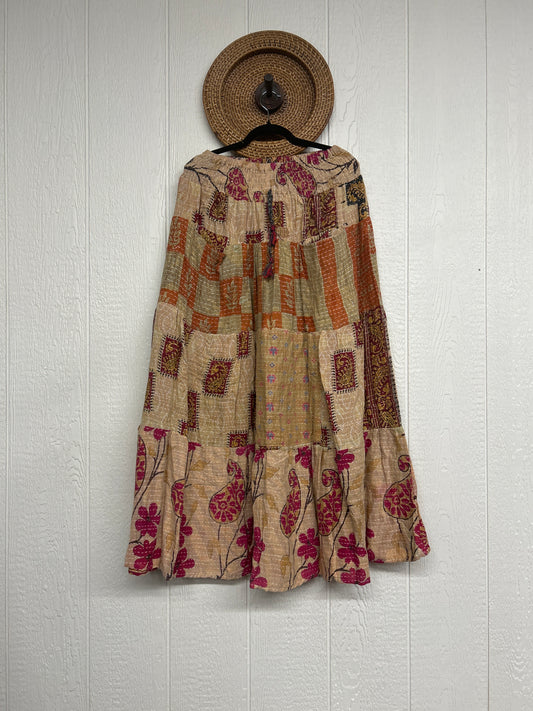 Pareo Kantha Lotus Maxi Skirt 0826 041