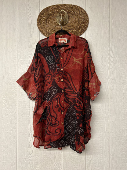 Crepe Sari Free To Be Button Down 0626 079