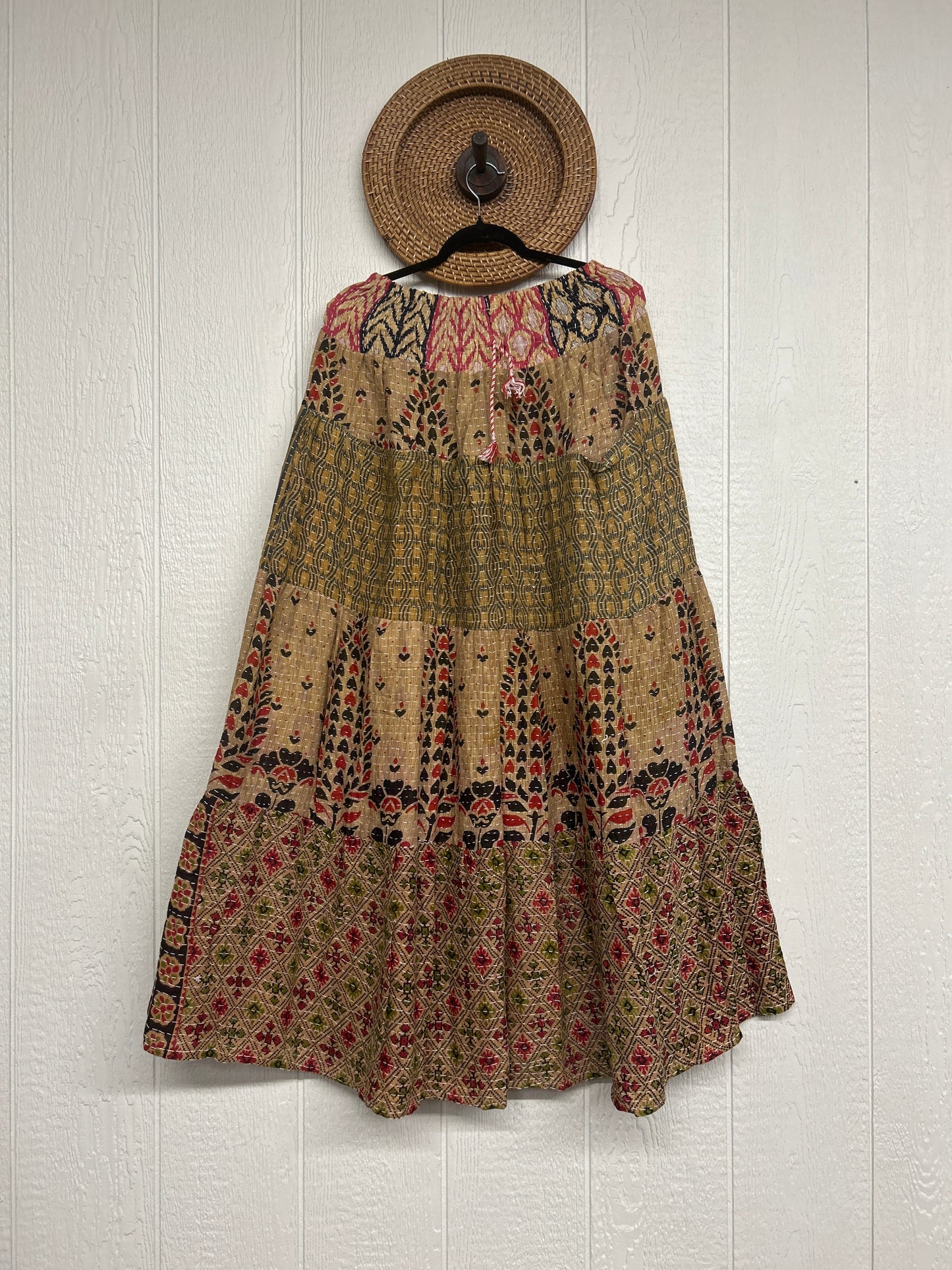 Pareo Kantha Lotus Maxi Skirt 0826 040