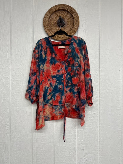 Crepe Sari Hi Lo Butterfly Top 0726 135