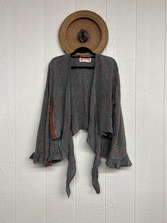 Crepe Sari Zeppelin Crop Shrug 0426 074