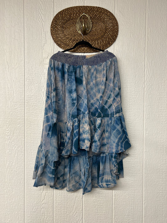 Crepe Sari Dahlia Skirt 1026 084