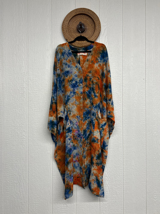 Crepe Sari Gaia Duster Dress 0426 123