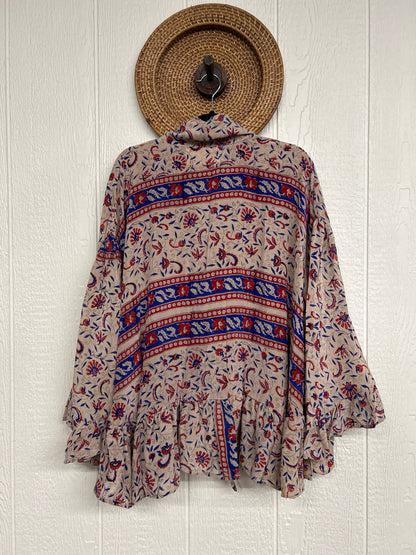 Crepe Sari Wild Rose Top 1225 037