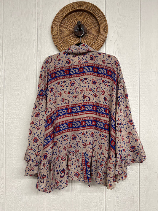 Crepe Sari Wild Rose Top 1225 037