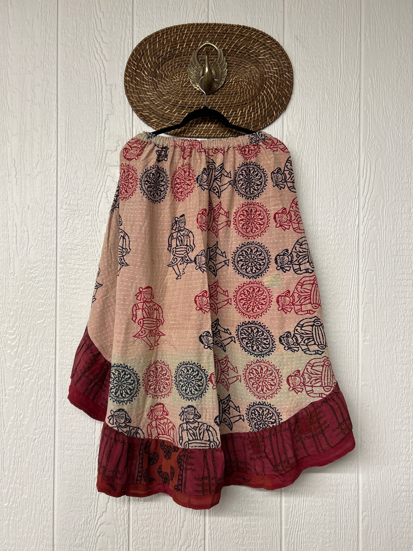 Pareo Kantha Wild Rose Skirt 0426 080