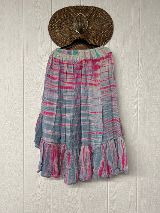 Crepe Sari Dahlia Skirt 1026 014
