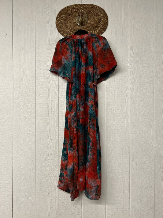 Crepe Sari Summer Woodstock Duster 0626 174