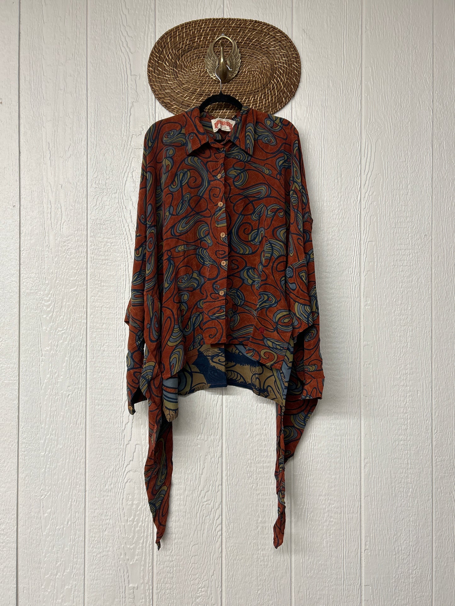 Crepe Sari Nirvana Button Down 1125 059