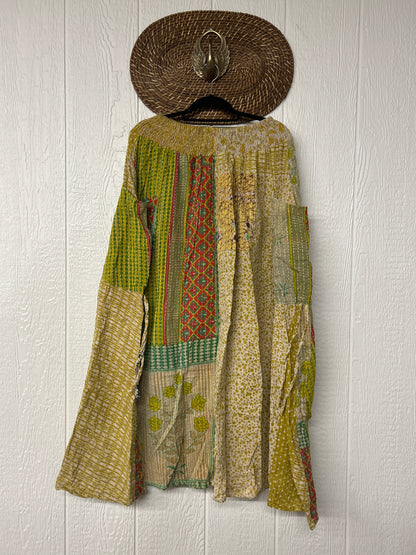 Pareo Kantha Butterfly Cargo Skirt 0426 039