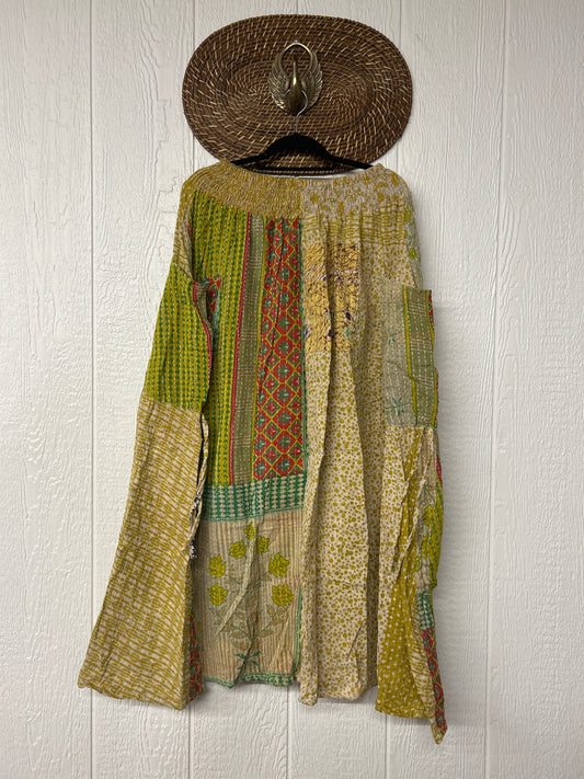 Pareo Kantha Butterfly Cargo Skirt 0426 039