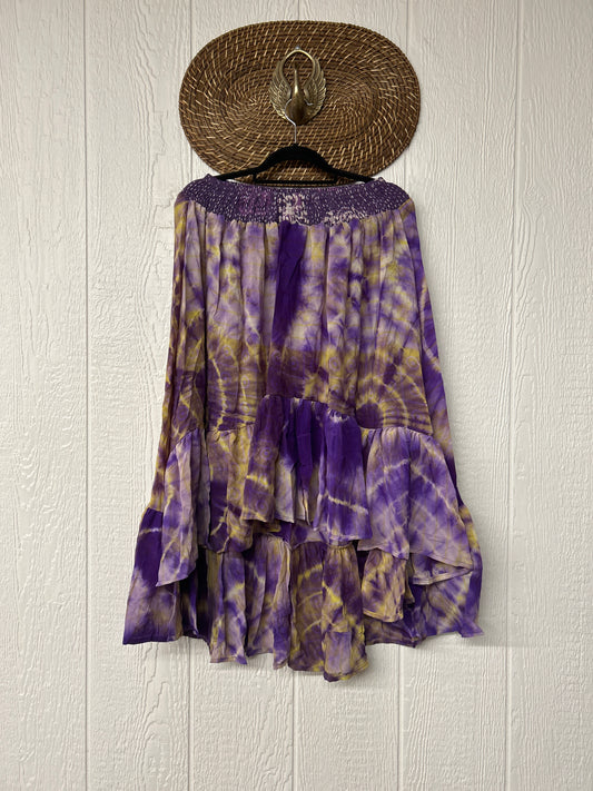 Crepe Sari Dahlia Skirt 1026 049