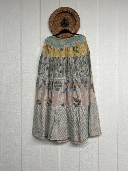 Pareo Kantha Lotus Maxi Skirt 0826 244
