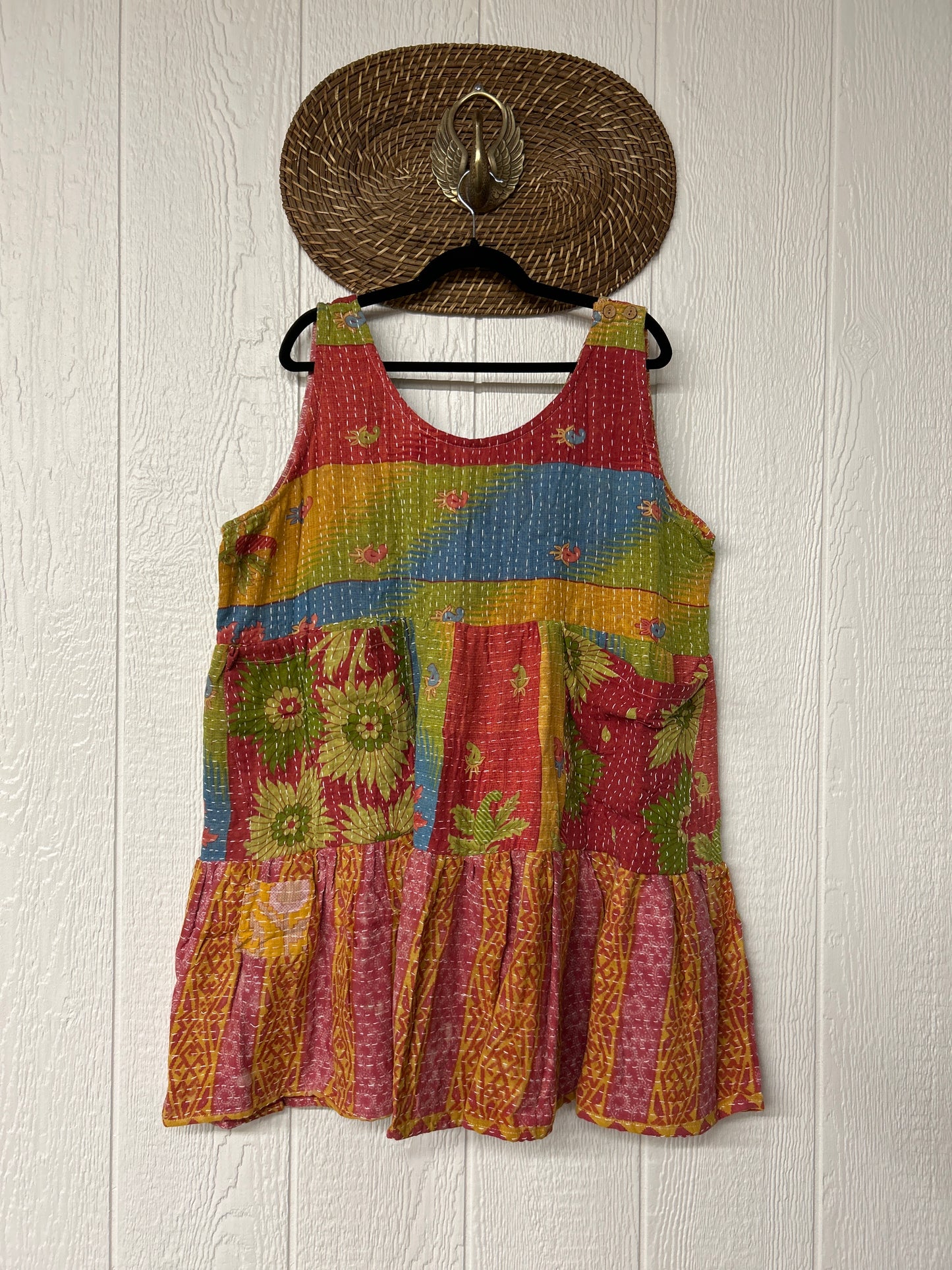 Kantha Meadow Mini Dress 0625 226