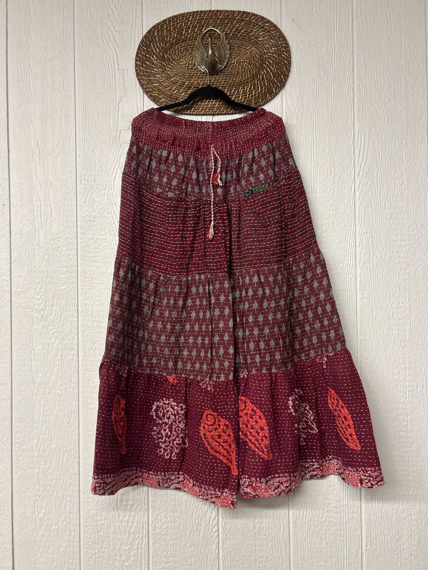 Pareo Kantha Lotus Maxi Skirt 0826 191