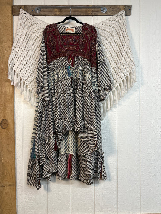 Rasgulla Sari Rhiannon Kimono 0826 076
