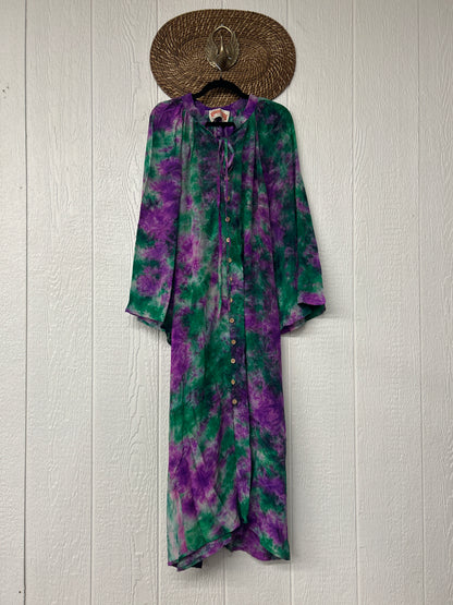 RETAIL Crepe Sari Woodstock Duster Dress 0226 257