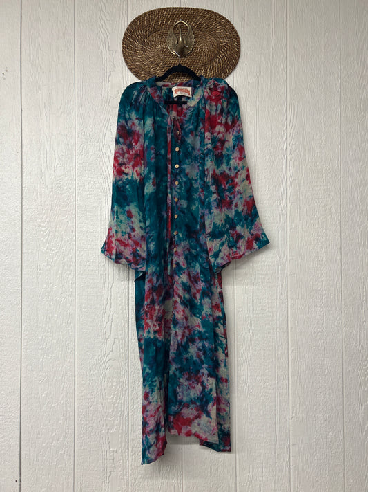 Crepe Sari Woodstock Duster Dress 0226 135