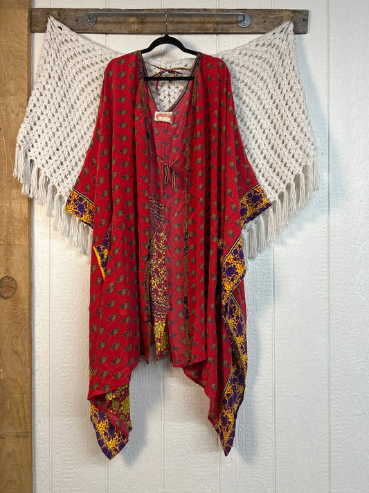 Crepe Sari Orchid Kimono 0626 207
