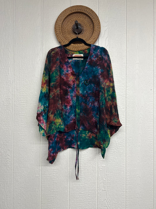 Crepe Sari Hi Lo Butterfly Top 0726 111