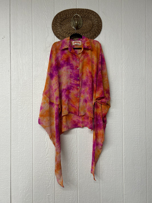 Crepe Sari Summer Nirvana Button Down 0626 039