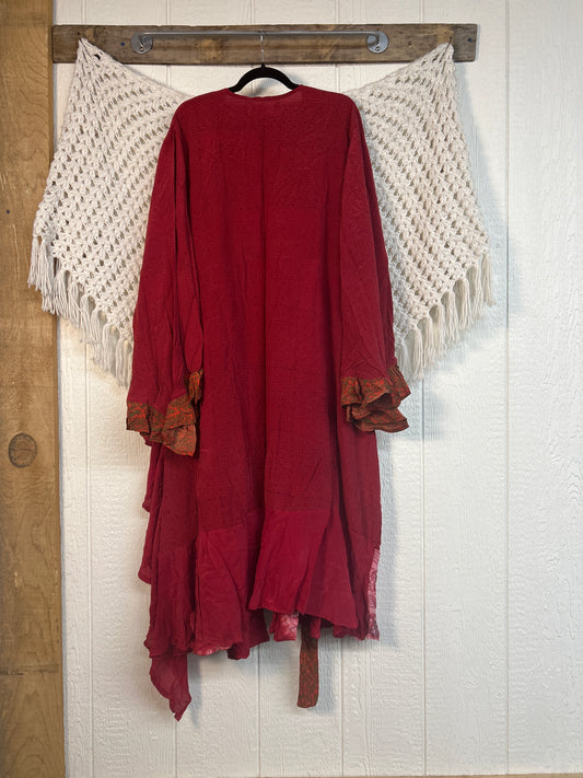 Crepe Sari Flourish Wrap Dress 0426 205