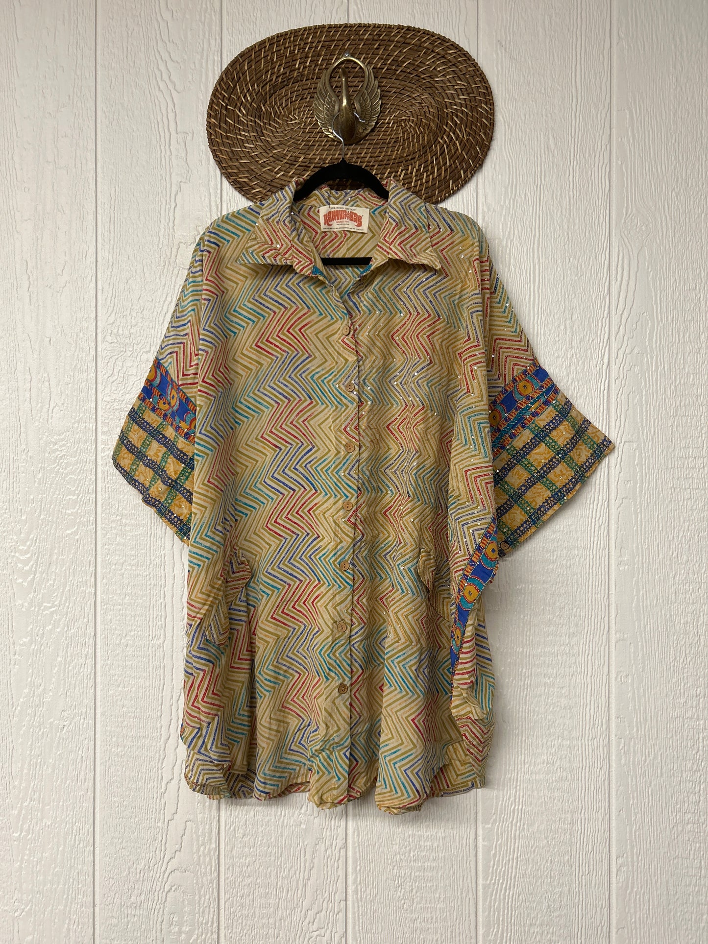 Crepe Sari Free To Be Button Down 0626 023