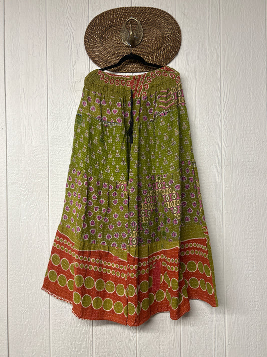 Pareo Kantha Lotus Maxi Skirt 0826 142