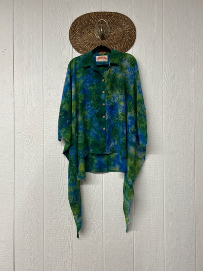 Crepe Sari Summer Nirvana Button Down 0626 161