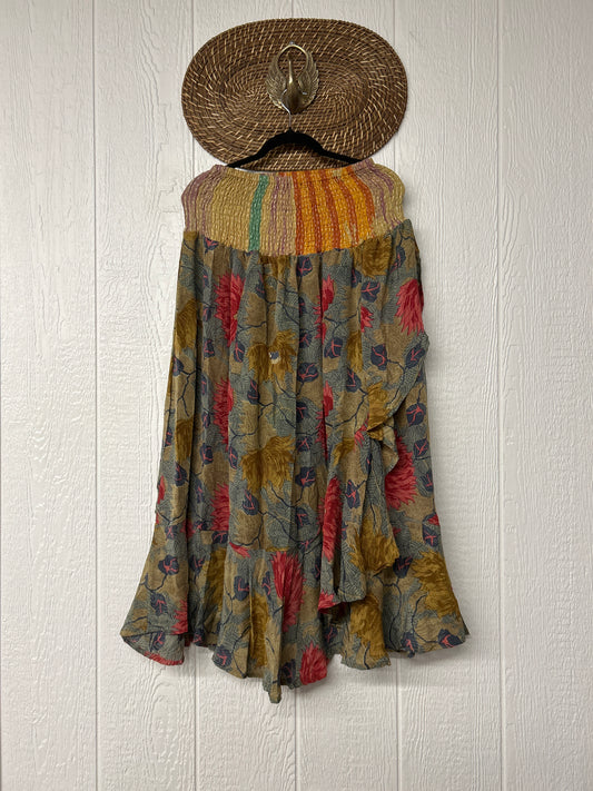 Crepe Sari Inner Peace Wrap Skirt 0626 133