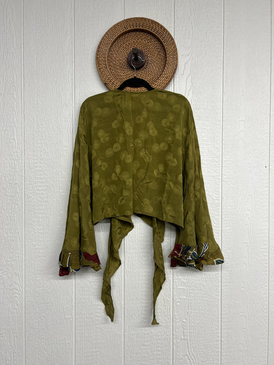 Crepe Sari Zeppelin Crop Shrug 0426 156