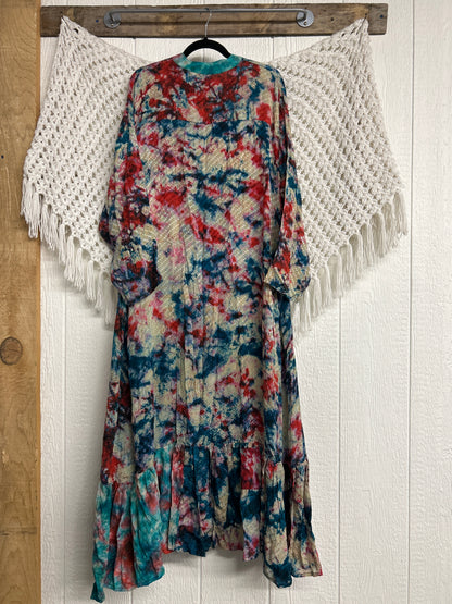 Crepe Sari Dahlia Duster Dress 0326 041